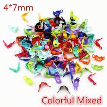 100pcs 4*7mm Connector Clasp Ball Chain Calotte End Crimps Beads Connector Components For DIY Jewelry Making Supplies - 4x7mm - View 6