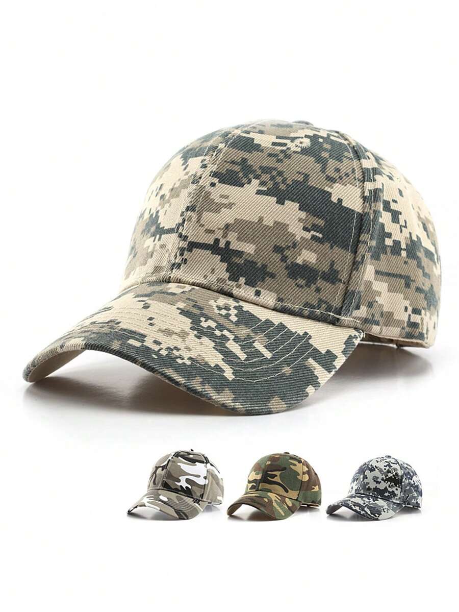 1pc Unisex Multi-Style Camouflage & Plaid Fashion Baseball Cap - Multicolor - View 1