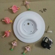 家居裝飾物品,金屬塑料材質,手動旋轉把手,觸發鋼板彈簧傳動至鼓珠反彈,發出聲音影片聲音、音樂鈴聲和跳舞娃娃旋轉飾品 - 彩色 - 查看 9