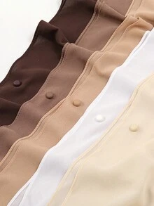 2入組/套女士大尺寸長圍巾,強力磁扣,色彩協調,雪紡圍巾 - 白色 - 查看 4