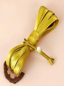 5 cái/bộ Trang trí ngọc trai Nút Ếch & Dây tơ hồng Trung Quốc & Móc và mắt Khép kín Đối với Sườn xám Quần áo , Phong cách Retro - Màu xanh lá cây đậm - Xem 4