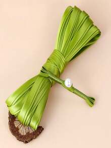 5 cái/bộ Trang trí ngọc trai Nút Ếch & Dây tơ hồng Trung Quốc & Móc và mắt Khép kín Đối với Sườn xám Quần áo , Phong cách Retro - Màu xanh lá cây đậm - Xem 6