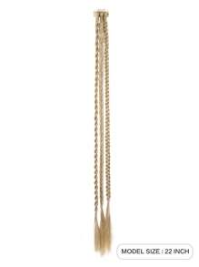 欧美化纤假发 假发麻花辫 女三股辫接发 自然时尚个性发饰 22英寸（单根） - 金色 - 查看 6