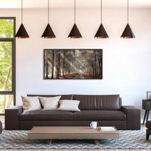 1 Miếng Lớn tranh sơn dầu Treo tranh , Rừng Nhà  Trang trí tranh sơn dầu Bức tranh Áp phích Và Nghệ thuật In , Treo tranh Trang trí Thích hợp Đối với Phòng khách , Phòng ngủ , Văn phòng , Phòng bếp , Phòng ăn , Quán bar , Cà phê , Không thấm nước Bức tranh - Nhiều màu - Xem 3