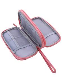 Có thể mang đi Hai lớp Kích thước nhỏ Pin sạc dự phòng Điện thoại di động Tai nghe Túi lưu trữ cáp dữ liệu Đồng hồ điện tử Hộp đựng Đối với Cable Cord Bộ sạc Điện thoại Tai nghe Pin sạc dự phòng Hộp lưu trữ Số Cái túi Đối với Làm Việc  , Du lịch , Trường học , Cao đẳng , Văn phòng - Màu Hồng baby - Xem 5