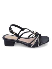 Kids Heeled Sandals - màu đen - Xem 2