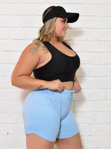 Plus Size Shorts - 彩色 - 查看 5