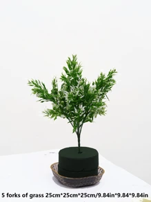 1pc Simulation Flower & Plant, Valentine'S Day, Home, Hotel, Party, Festival Decor, Fake Gypsophila Rose Lily Bamboo Chrysanthemum Maple Leaf Money Grass, Plastic, Polyester, Elegant And Affordable - Multicolor - View 10