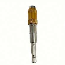 1pc 3.5-Inch 1/4 Inch Multi-Angle Rotary Extension Rod Magnetic Screwdriver With 6.35mm Shank And Quick Release Lock Joint - Gold - View 6