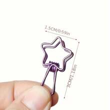 30 Piezas Creativos Clips De Carpeta De Metal De Diseño Para Carpeta De Papel De Libro, Clip Pequeño De Oficina Para Diario, Diario Y Documentos - Multicolor - Ver 2