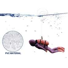 1入組樹脂浮潛員魚缸裝飾水下風景迷你浮球,適用於水族箱 - 彩色 - 查看 7