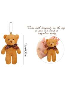 1~20 chiếc 4,7 inch Gấu bông nhỏ nhồi bông Đồ chơi sang trọng DIY Móc khóa Túi Mặt dây chuyền, Đám cưới Sinh nhật Hộp quà tặng Búp bê Đồ chơi cho Bánh sinh nhật Trang trí đám cưới Đồ dùng tiệc ủng hộ Phụ kiện DIY, Gấu bông, Gấu, Quà tặng Phục sinh - Cà phê - Xem 3