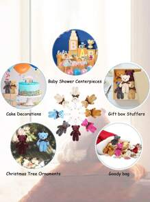 1~20 chiếc 4,7 inch Gấu bông nhỏ nhồi bông Đồ chơi sang trọng DIY Móc khóa Túi Mặt dây chuyền, Đám cưới Sinh nhật Hộp quà tặng Búp bê Đồ chơi cho Bánh sinh nhật Trang trí đám cưới Đồ dùng tiệc ủng hộ Phụ kiện DIY, Gấu bông, Gấu, Quà tặng Phục sinh - Cà phê - Xem 5