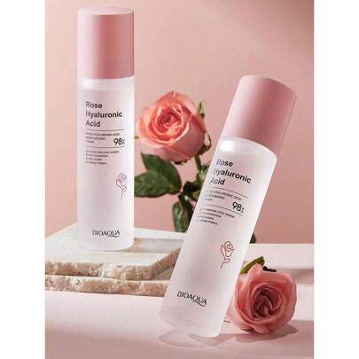 BIOAQUA 100ml Rose Moisturizing Toner, Long-Lasting Moisturizing, Nourishing, Tightening Skin, Suitable For All Skin Types, Daily Skincare Tonic