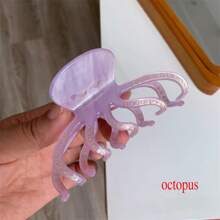 1 件裝可愛海洋動物爪髮夾,由醋酸材料製成,採用獨特的海洋動物風格設計,非常適合女孩日常、派對、戶外休閒髮型,也是可愛的禮物選擇 - 彩色 - 查看 11
