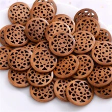 18/25mm Mới Retro Gỗ áo Đối với Áo khoác giỏ DIY Chế tạo - Nhiều màu - Xem 5