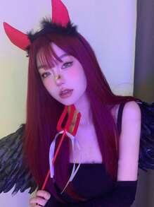 2入組裝扮天使道具配件 天使棒 天使發箍,適用於萬聖節、狂歡節、派對、節日、舞會等各種場合 - 黑色 - 查看 3