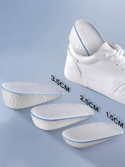 1pair Height Increase Insoles, Soft Eva Material, Half Size Shoe Pad For Flat Shoes, Heel Pads For Sports Shoes Providing Heel Cushioning For Women Men Sneakers Shoes, Casual Shoes, Back To School Supplies, Boots Accessories For Shoes For Women, For Outdoor, Sport, Travel, Household, Office, School
