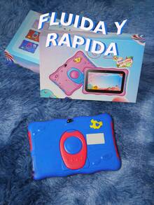 7 Inch Android Tablet, 32 GB + 2 GB With Case And Eye-Catching Design. - Blue - View 3