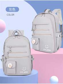 Women Fashion Backpacks - 淺灰色 - 查看 1