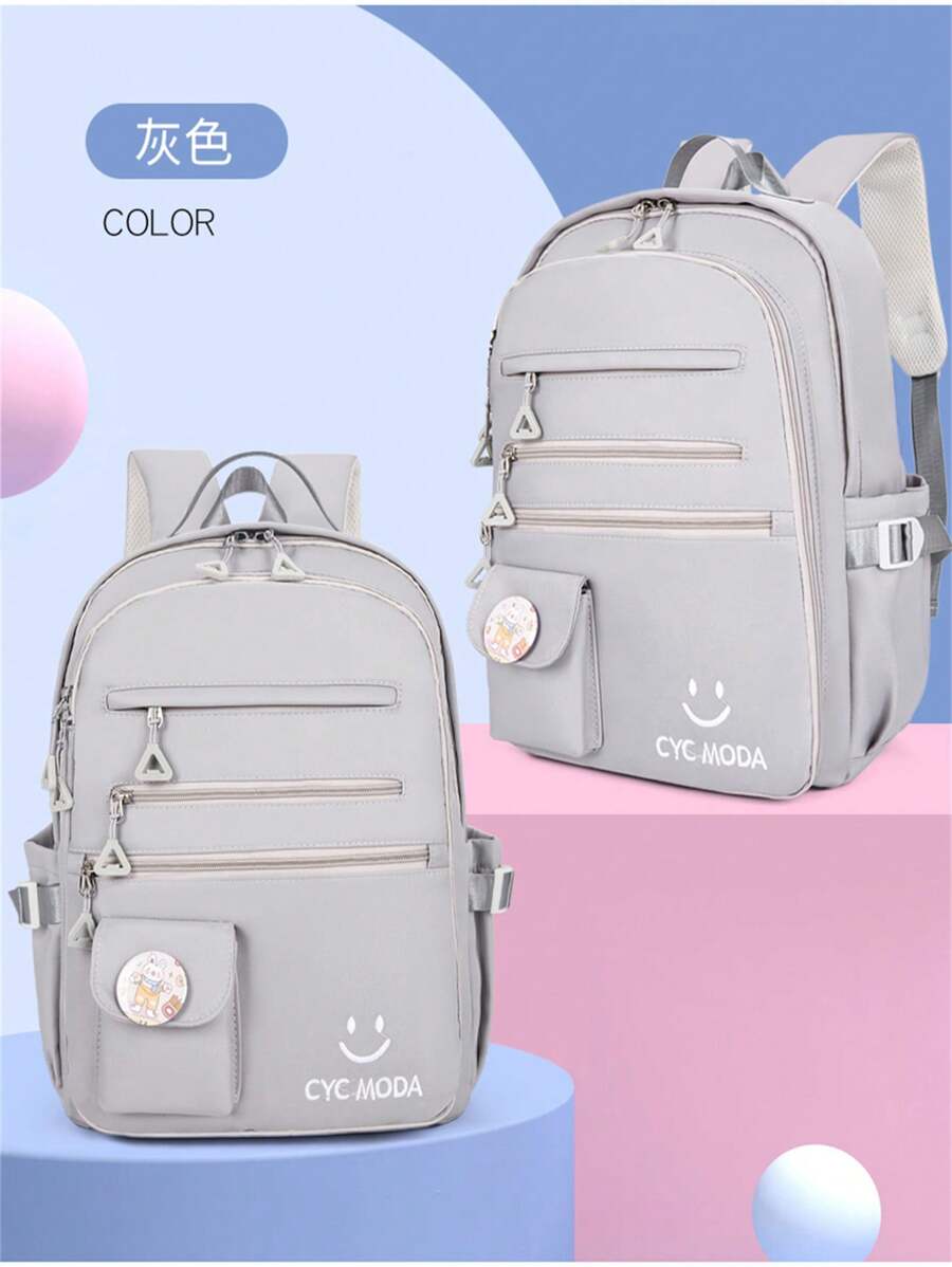 Women Fashion Backpacks - 淺灰色 - 查看 1