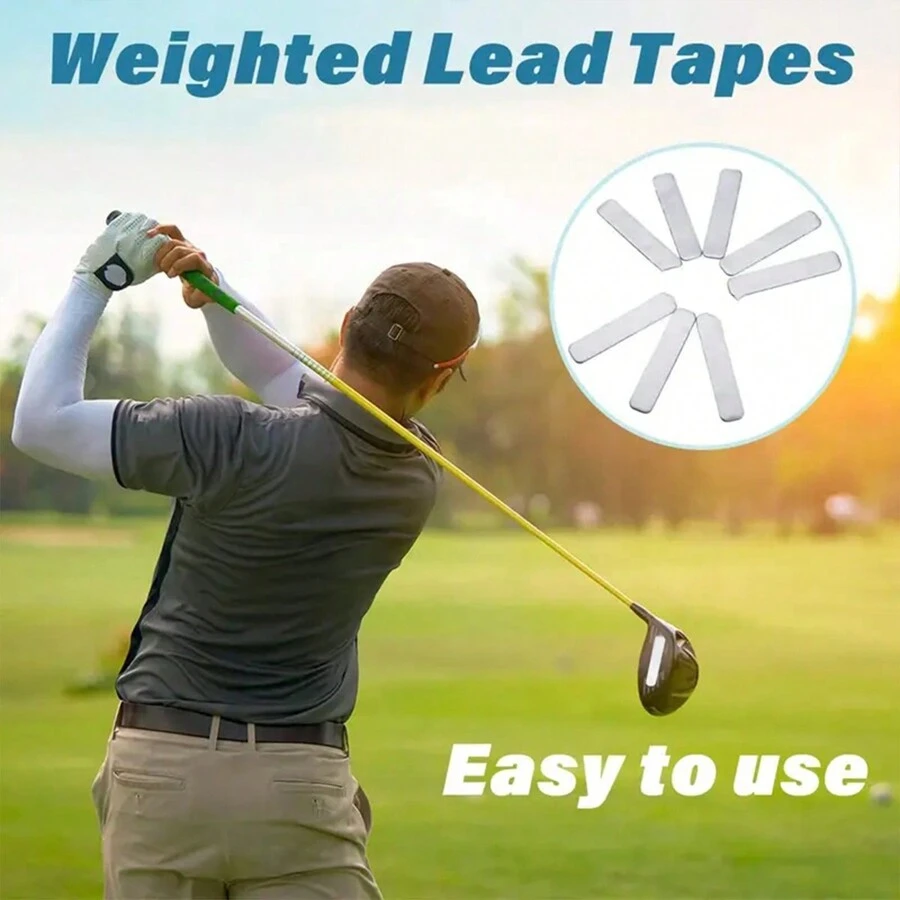 8 Piezas Cinta De Plomo Para Palos De Golf, Cinta Adhesiva Ponderada Para Palos De Golf Y Raquetas De Tenis - Plateado - Ver 1