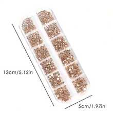 1盒2000入金色香檳色亮鑽平背寶石水晶裝飾貼布玻璃珠寶diy魅力裝飾美甲珠寶裝飾,更牢固地貼在美甲上,不容易脫落,讓做美甲更方便。這些時尚配飾的廣泛使用是完美的3d*藝術、閃粉美甲、手工藝、節日裝飾、臉部、身體、美甲、手機殼、請帖等等。美甲配件適用於專業美甲沙龍和家庭使用,也是美甲愛好者的禮物。 - 彩色 - 查看 5