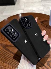 黑白飞机图案 TPU PU 材质 1 件装飞机彩绘手机壳，兼容苹果 11、12、13、14、12 Pro Max、13 Pro Max、15、15 Pro、15 Plus、15 Pro Max、16、16 Pro、16 Plus、16 Pro Max 以及三星 Galaxy A11、A12、A20S、A32、A50、A51、A52、A71、A73、S20 FE、S21、S22、A04、A13、A24，防水防震防摔防刮花，时尚手机壳，周年纪念、生日、春季派对礼物之选 - 黑與白 - 查看 8