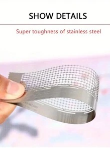 1 Pieza Herramientas De Pintura De Diamante Diy Con Regla De Dibujo De Punto De Cruz, Accesorio De Bordado De Diamante Redondo, Regla De Bordado De Acero Inoxidable - Plateado - Ver 6