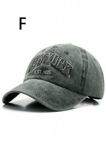 1pc Unisex Vintage Distressed Washed New York Embroidered Fashion Baseball Cap - Multicolor - View 7