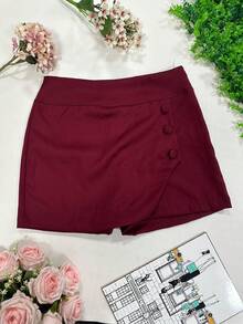 Women Shorts - Màu Đỏ Sâu - Xem 4