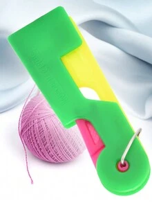 3入組隨機顏色自動穿針器,手持塑料縫紉針穿線器 - 彩色 - 查看 5