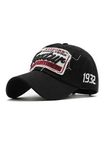 DareSee 1 Stück schwarze Baseballkappe mit besticktem teatur Buchstaben, verstellbar, UV-schützend, atmungsaktiv, stilvoll und vielseitig, geeignet für den täglichen Gebrauch und den Besuch von Musikfestivals, Y2K-Festen und Schulanfang