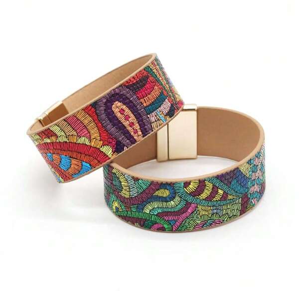 Simple Bohemian Style Bracelet, Fresh Pu Leather Accessory