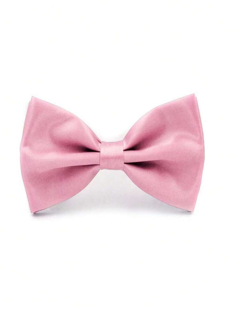 Cà vạt nơ nam thông thường để sử dụng hàng ngày Hoàn hảo làm quà tặng cho bạn bè - Hồng - Xem 1