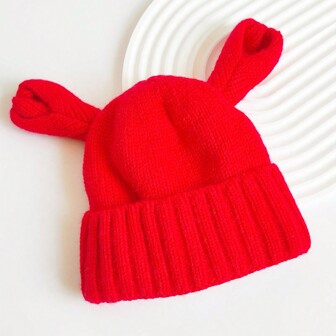 1 Stück Gestrickte Schnuller-mütze Für Baby-jungen Und Mädchen, Verdickte Und Warme, Bezaubernde Stil