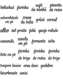 50 Etiquetas Adesivas Vinil para Condimentos Grãos Temperos Potes Organizadores Laváveis - Preto - Visão 2
