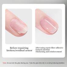 XEIJAYI 1瓶10毫升透明纤维修复凝胶，修复断裂指甲并强韧脆弱指甲 - 無色 - 查看 6