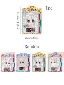 1pc Random Sticker Makeup Toy Set, Diy Doodles & Watercolor Painting, For Creative Artwork And Handicraft