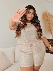 Plus Size Co-Ords - Màu be - Xem 1