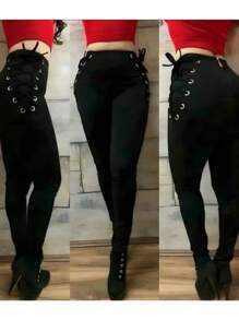 Pantalón de Arillos - Negro - Ver 1