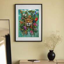 Wooden Dinosaur Animal Puzzle, A3/A4 Size, Unique Shape Building Block Game - Beige - View 9