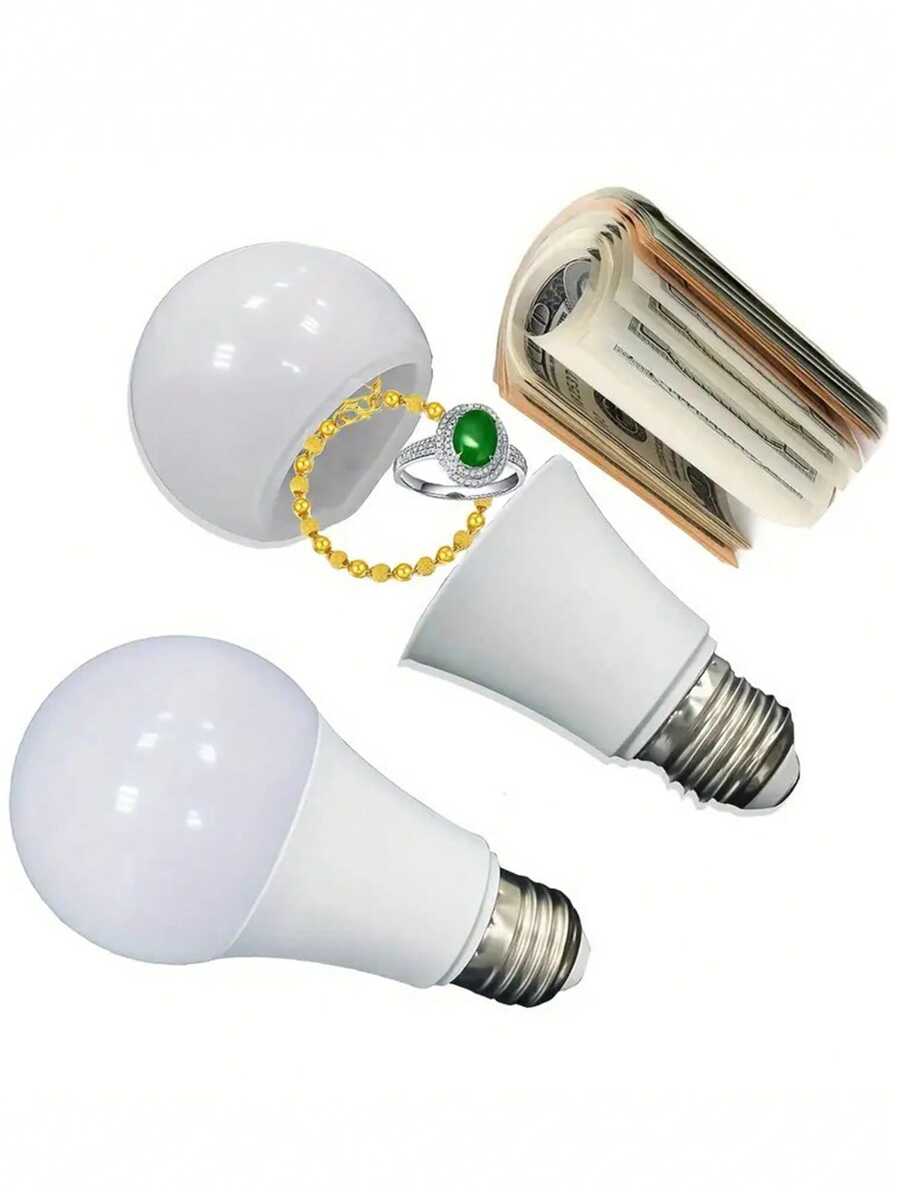 1pc Secret Light Bulb Home Diversion Stash Can Safe Container Hidden Compartment Small Container