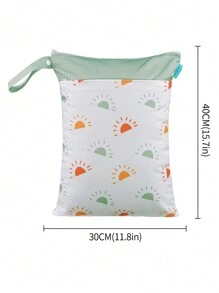 1 Bolsa húmeda-seca para pañales de tela de bebe, bolsas de viaje impermeables lavables, bolsa para playa, piscina, gimnasio para trajes de baño y ropa mojada con 2 bolsillos - Multicolor - Ver 2