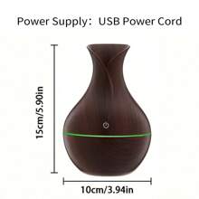 Difusor De Aroma, Humidificador Eléctrico De Aire Frío, Fabricante De Niebla, Difusor De Aceite Esencial Con Lámpara Led - Café integral - Ver 9