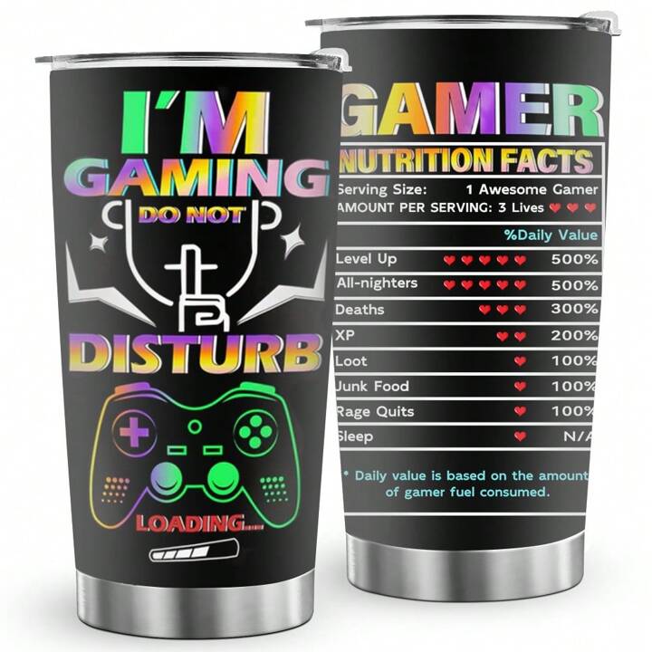 1pc, Tumbler For Gamers, Cool Gamer Gifts For Men Teen Boys Girls 