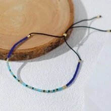 1PC 2026 Dainty Design Multi Color Tiny Beaded Jewelry Minimalist Bracelets For Women Simple Birthday And Date Gifts - Multicolor - View 5