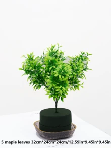 1pc Simulation Flower & Plant, Valentine'S Day, Home, Hotel, Party, Festival Decor, Fake Gypsophila Rose Lily Bamboo Chrysanthemum Maple Leaf Money Grass, Plastic, Polyester, Elegant And Affordable - Multicolor - View 6