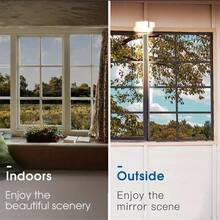 1片窗戶單向玻璃窗膜,隱私反光窗膜靜電吸附遮陽防紫外線反光保溫隔熱車窗防爆pvc膜,適用於辦公室臥室浴室家居裝飾 - 黑色 - 查看 6