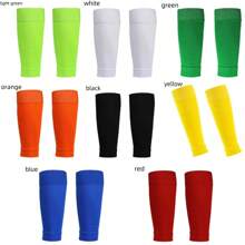 运动户外 1 对压缩腿套、小腿套，适合跑步、足球、篮球、骑自行车和其他体育运动，颜色随机 - 彩色 - 查看 3